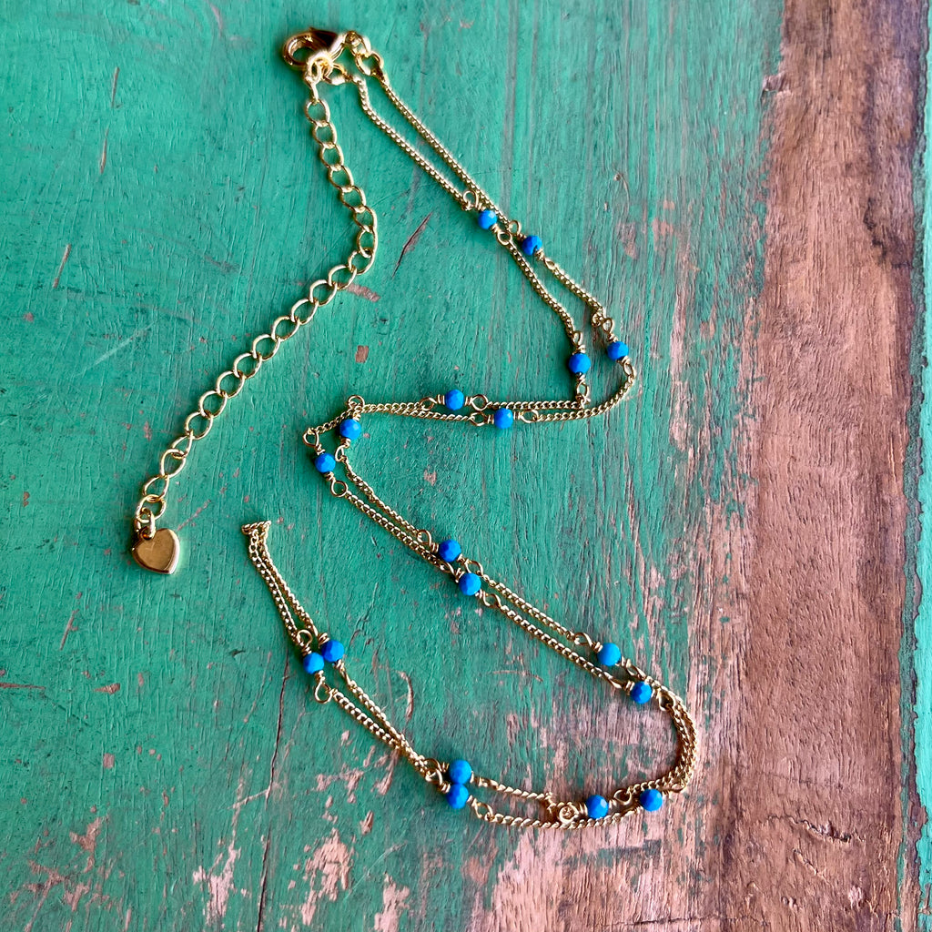 Short Natural Stone Layering Necklaces
