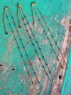 Short Natural Stone Layering Necklaces