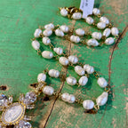 Cubic Zirconia Our Lady of Guadalupe Cross Pearl Necklace