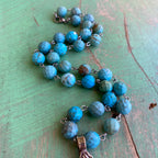 Natural Howlite Cross Necklace