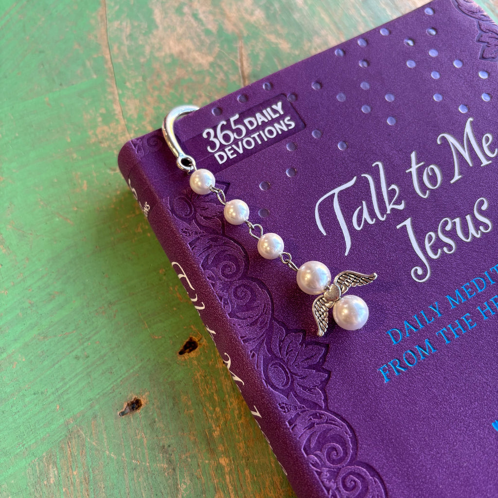 White Pearl Angel Bookmarks