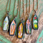 Lydia Art Long Bronze Necklace