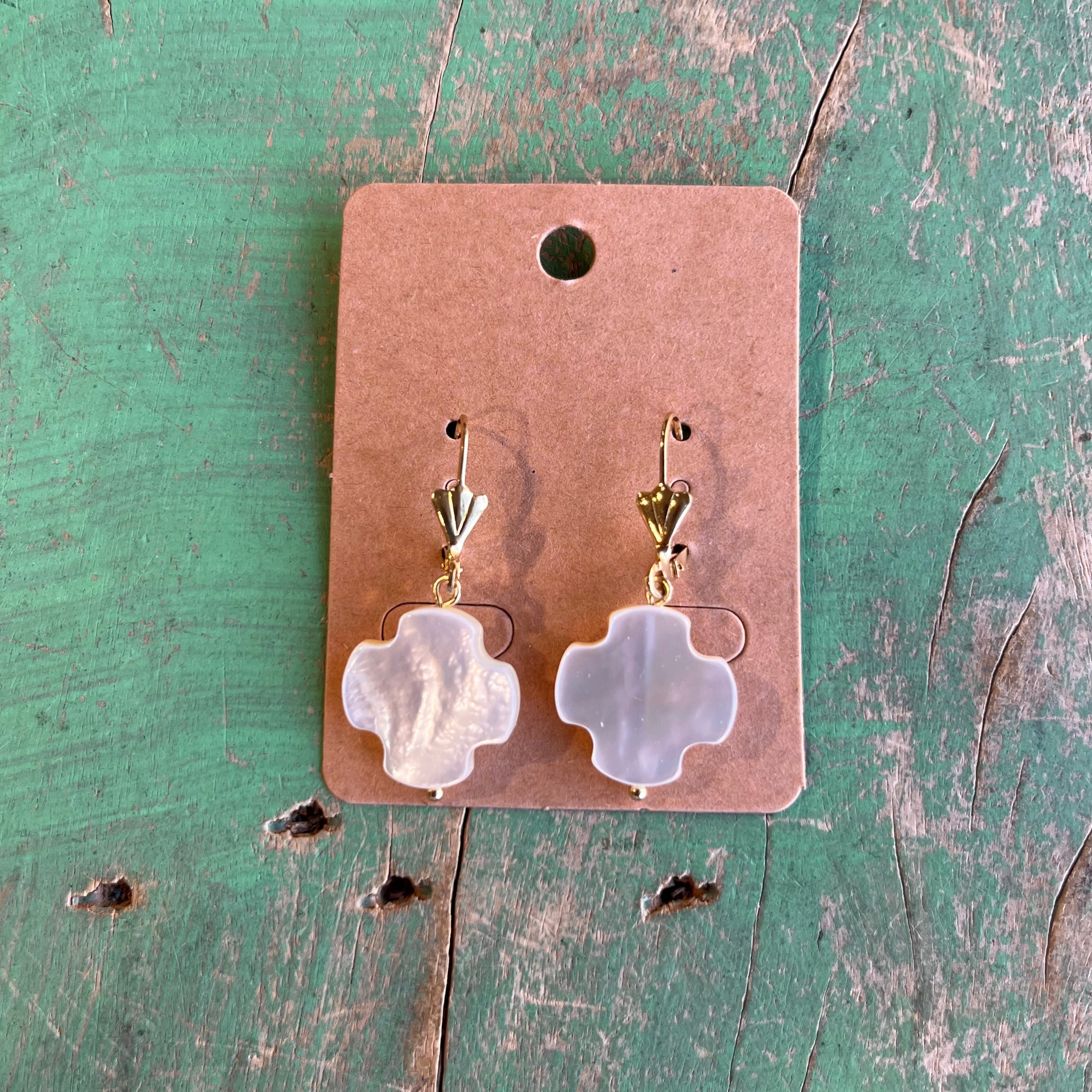 Shell Square Cross Necklaces or Earrings