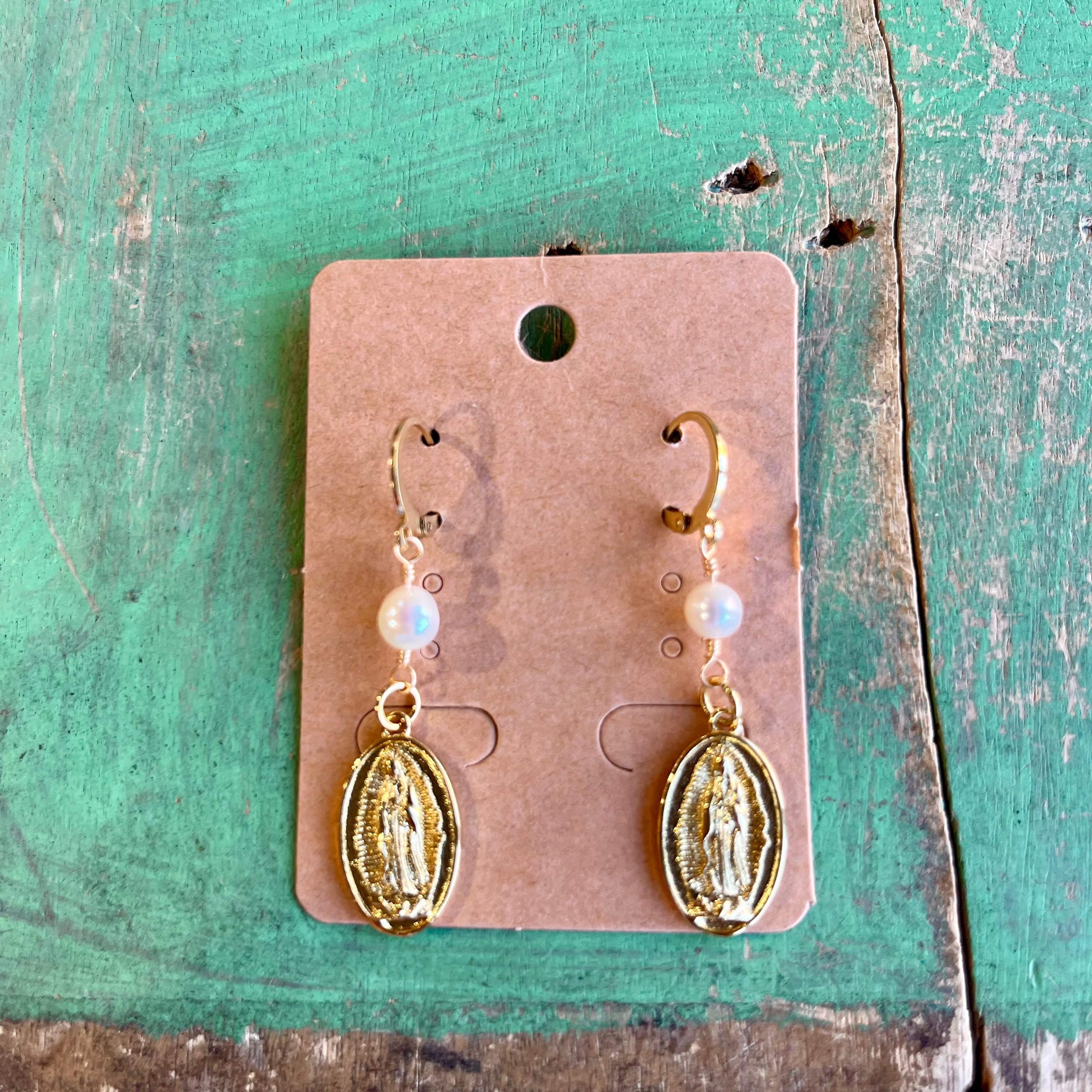 Scapular Inspired OLG Freshwater Pearl Necklace or Earrings