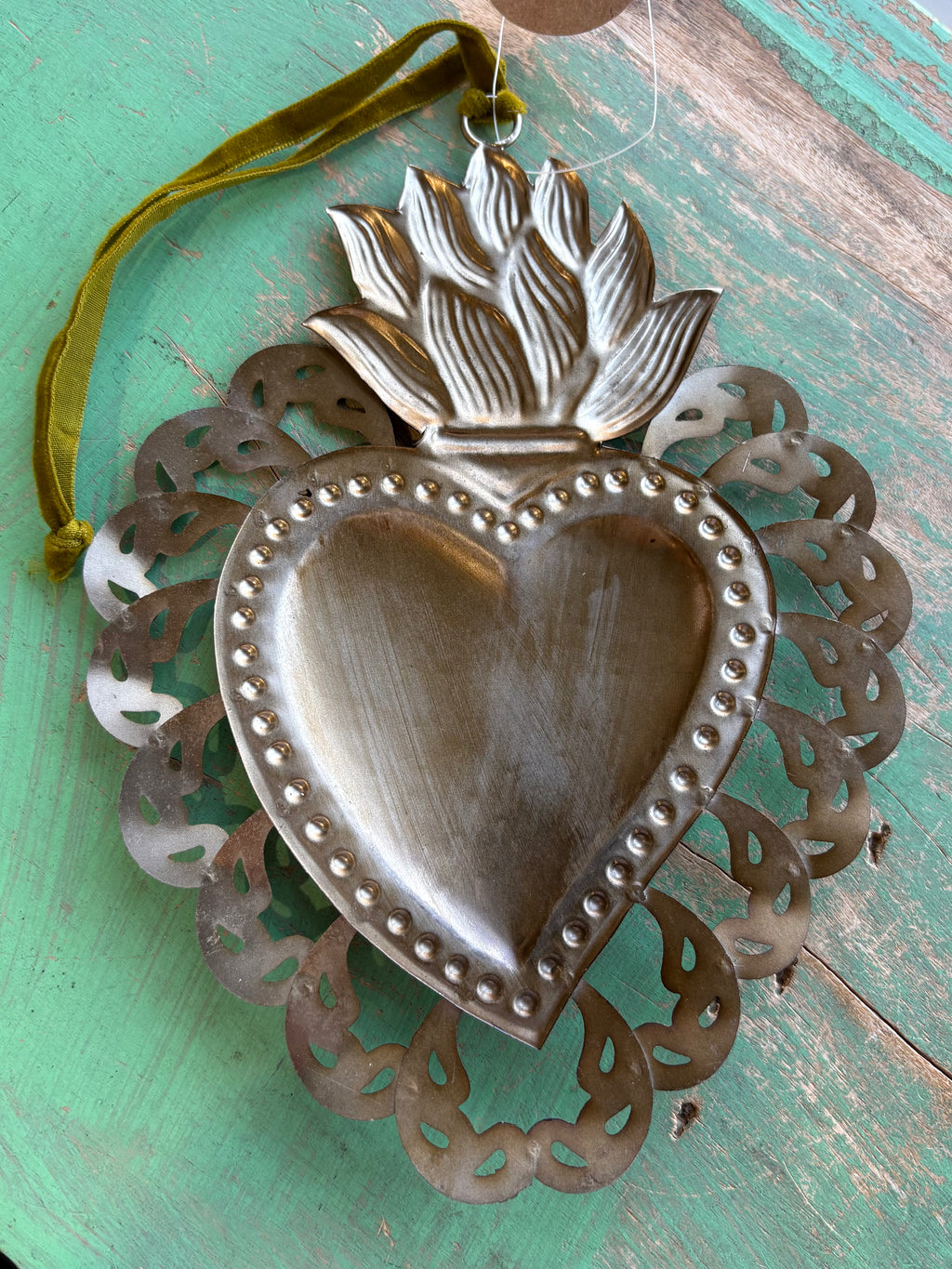 Fancy Cutout Sacred Heart Ornament