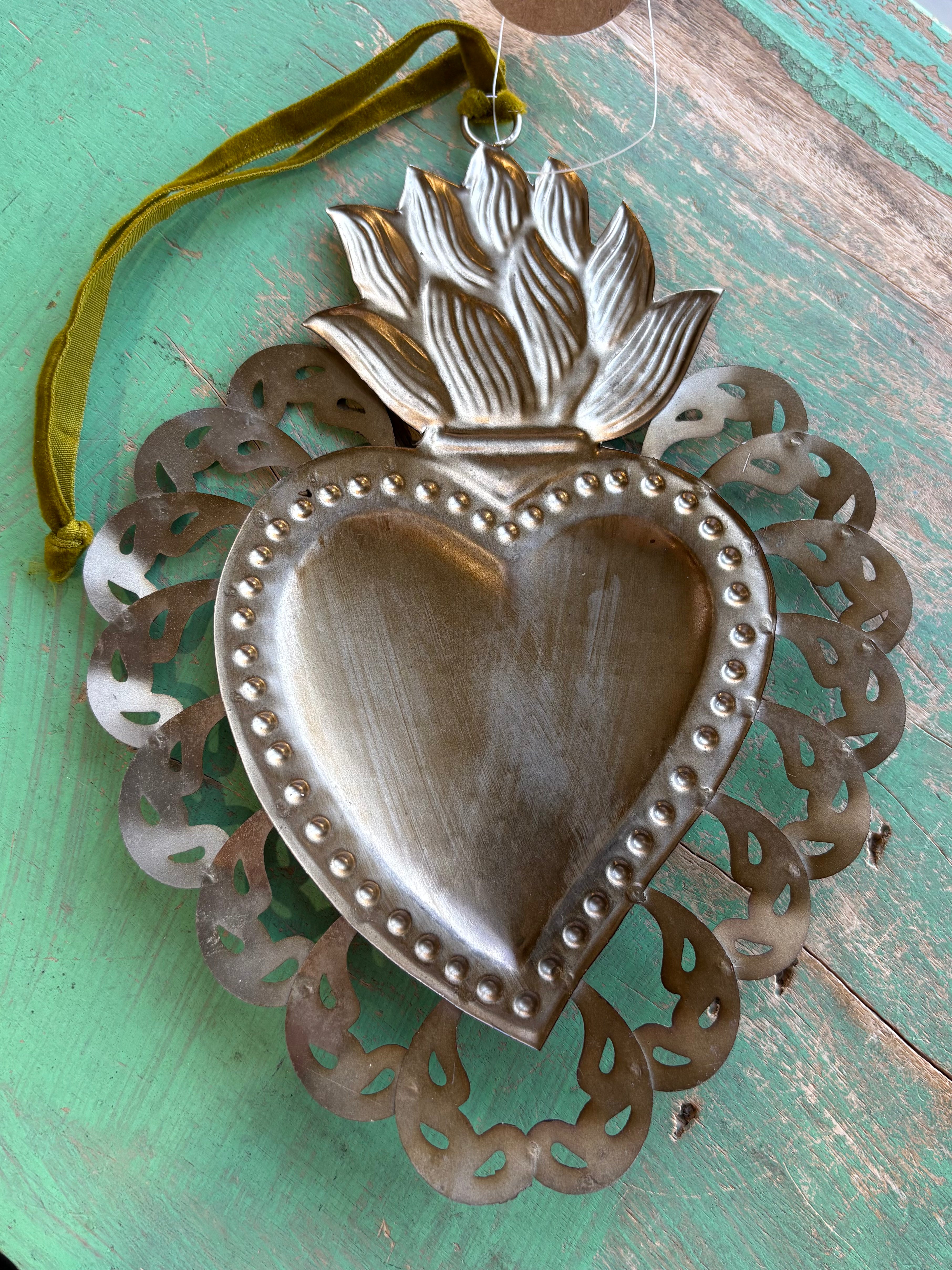 Fancy Cutout Sacred Heart Ornament