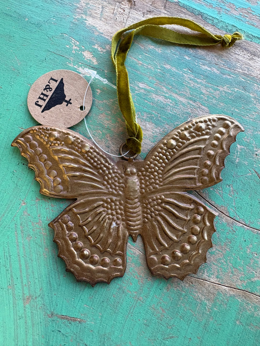 Antique Gold Butterfly Ex-Voto