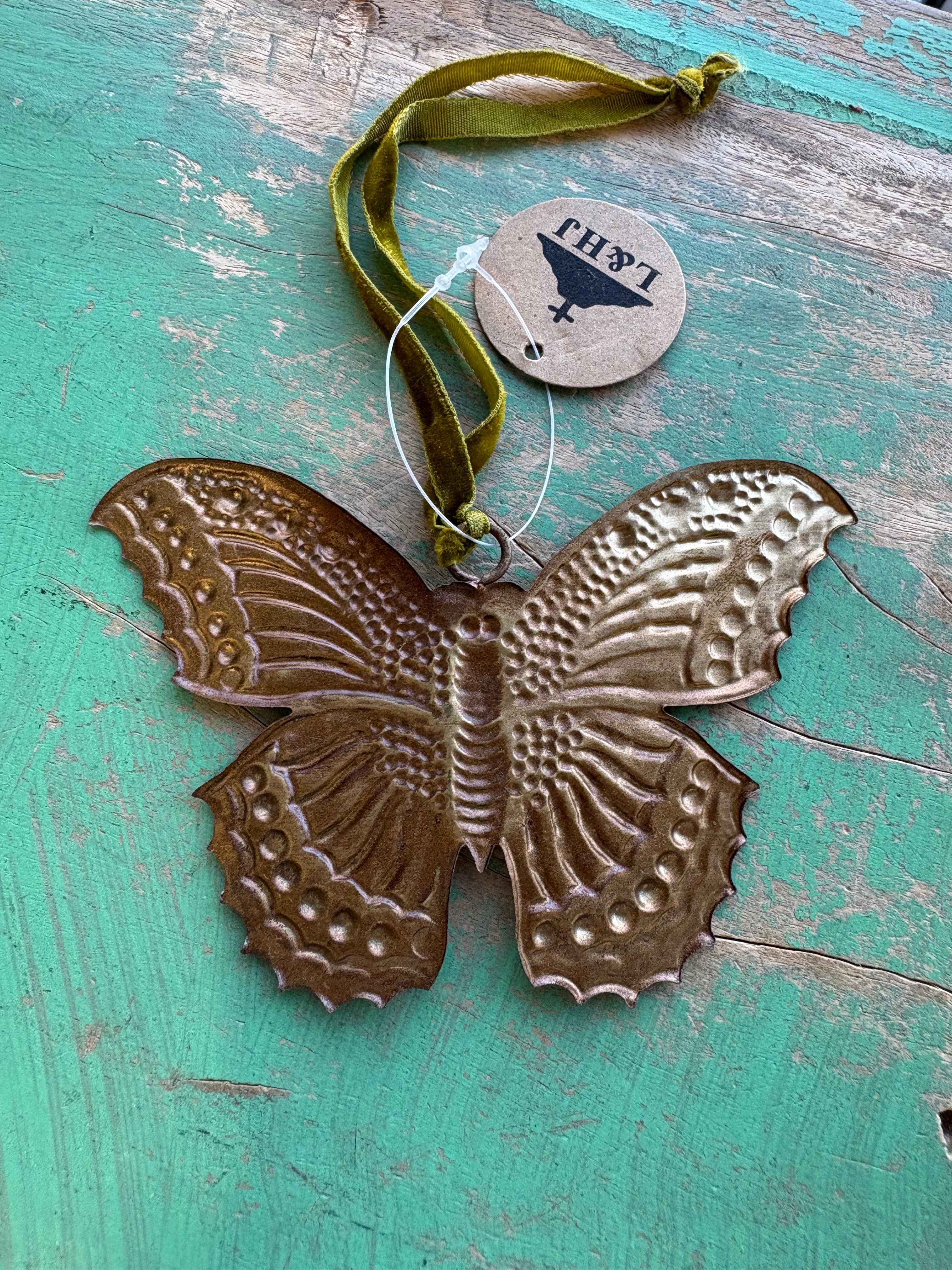 Antique Gold Butterfly Ex-Voto