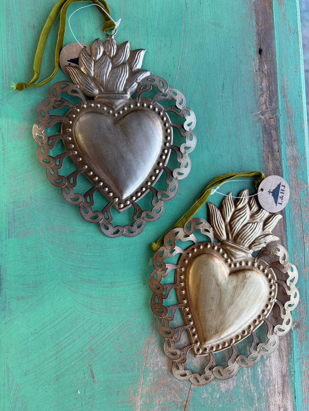 Fancy Cutout Sacred Heart Ornament