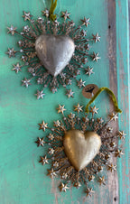 Jeweled Stars Sacred Heart Ornament