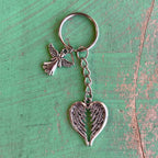 Angel Wing Heart Keychain