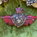 Milagros Corazon with Wooden Wings