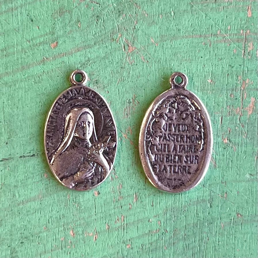 St Saint Thérèse de Lisieux Sterling Silver Medal