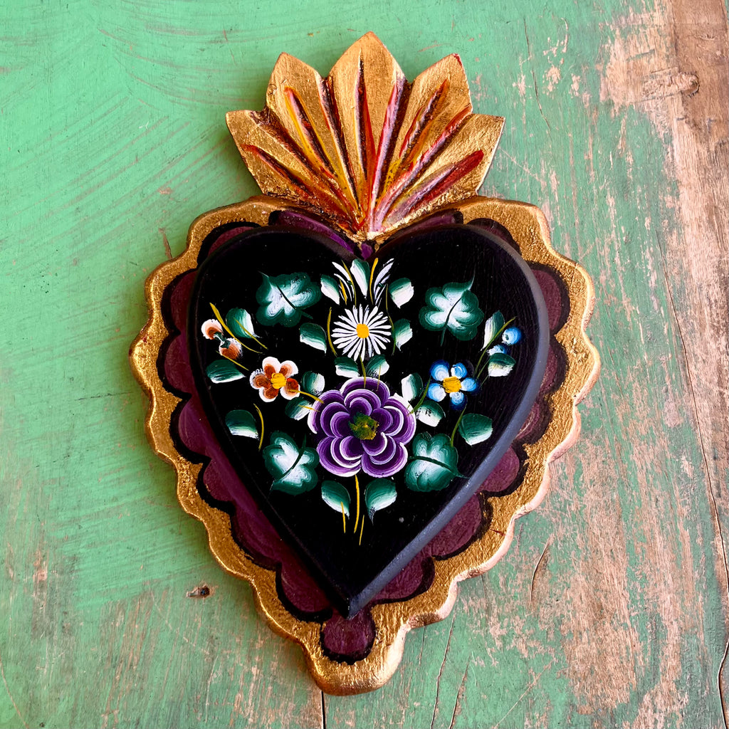 Hand Painted Corazon Uva