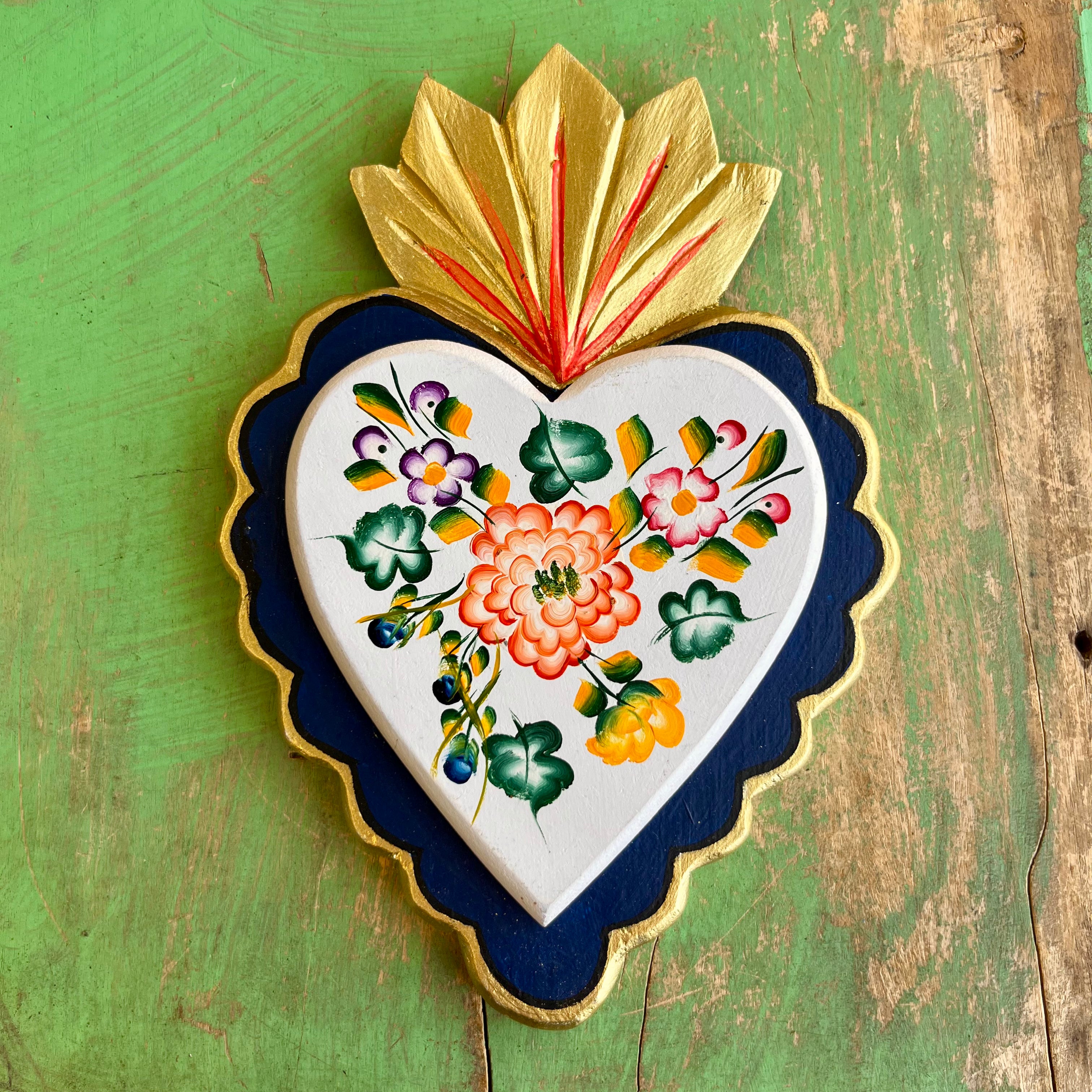 Hand Painted Corazon Uva