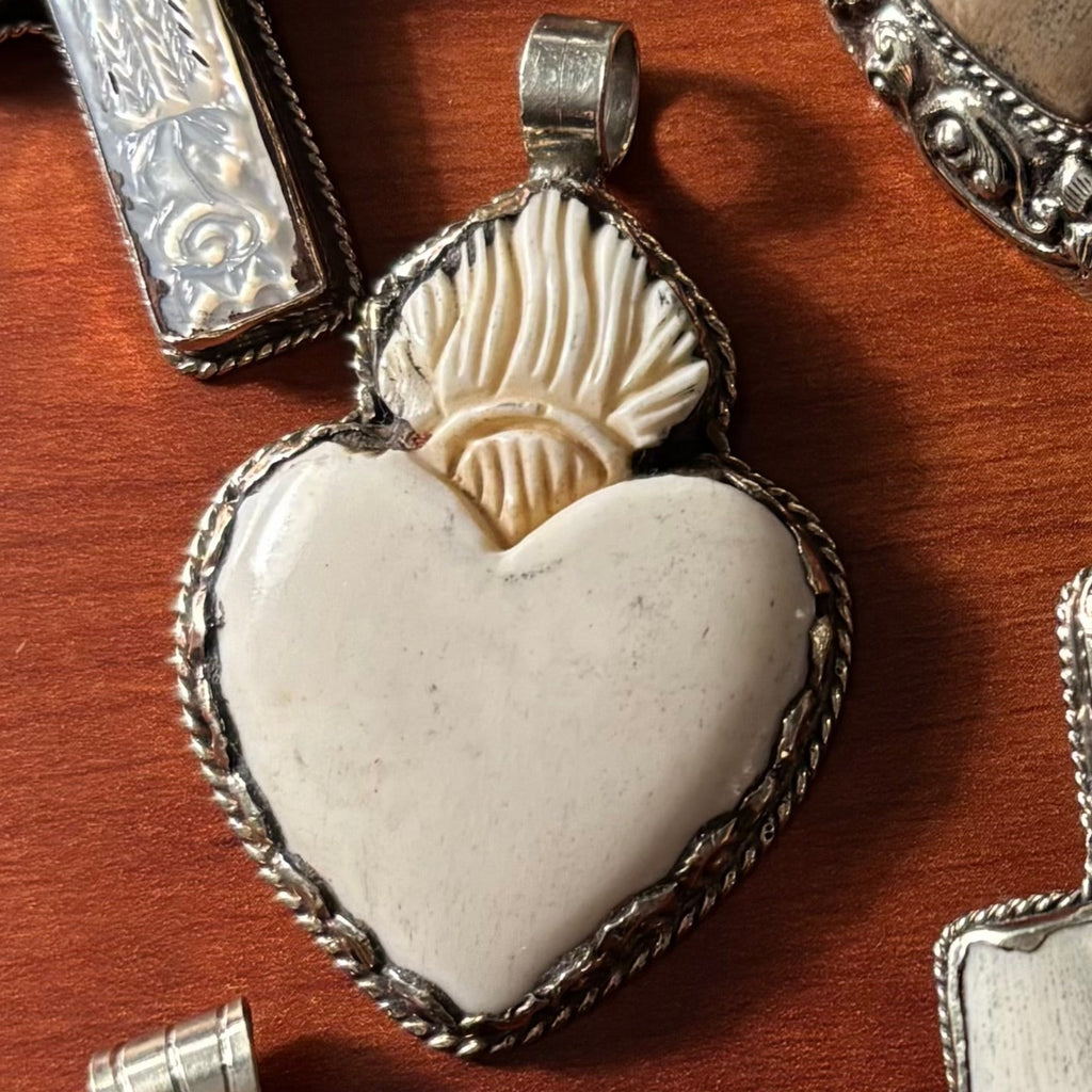 Turquoise Cowgirl Sacred Heart Necklace or Ring