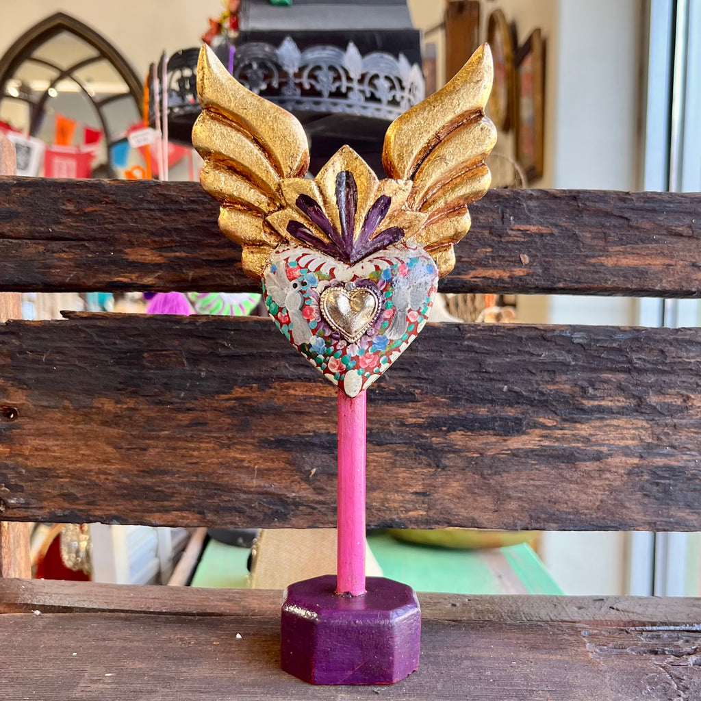 Standing Paloma Winged Milagros Sacred Heart