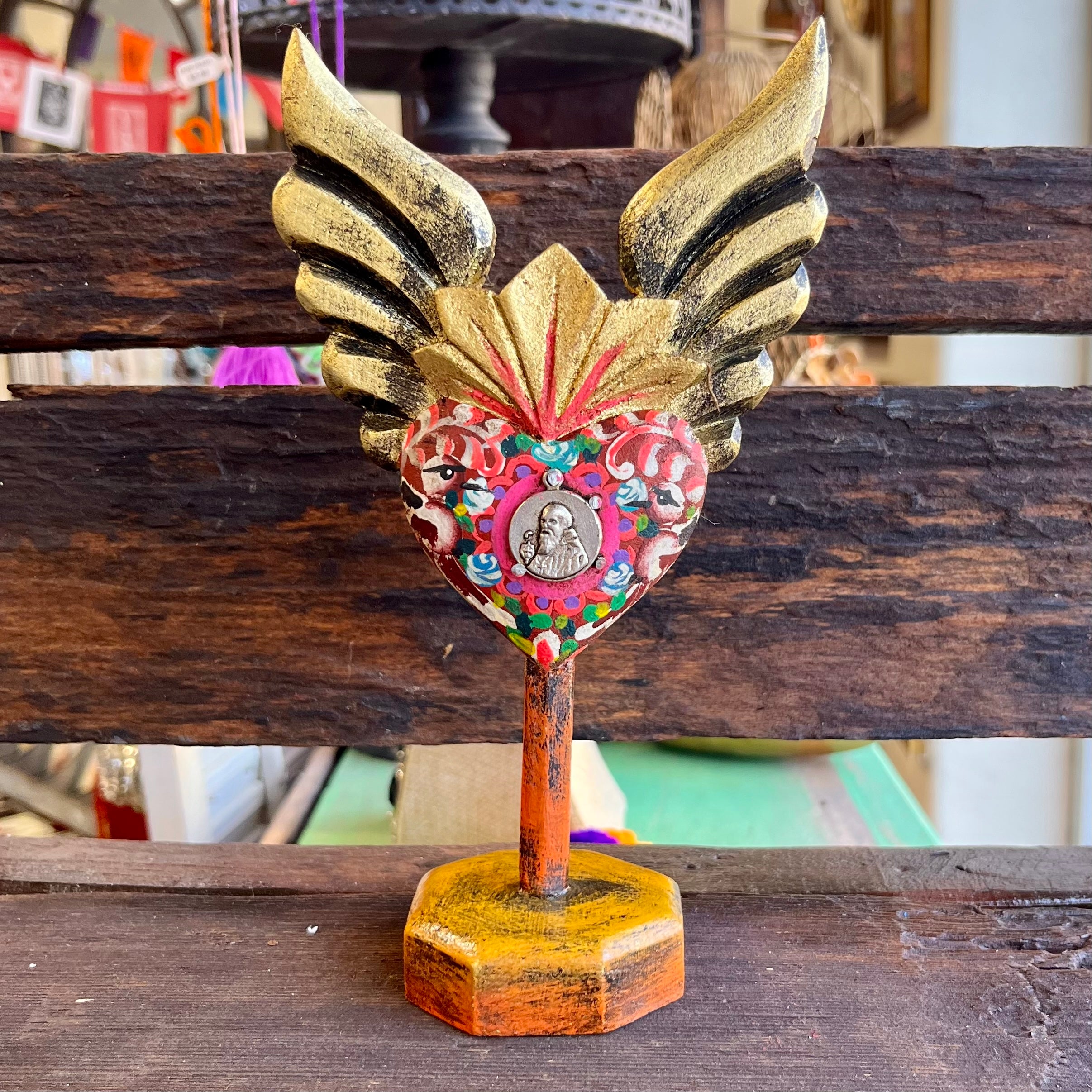 Standing Paloma Winged Milagros Sacred Heart