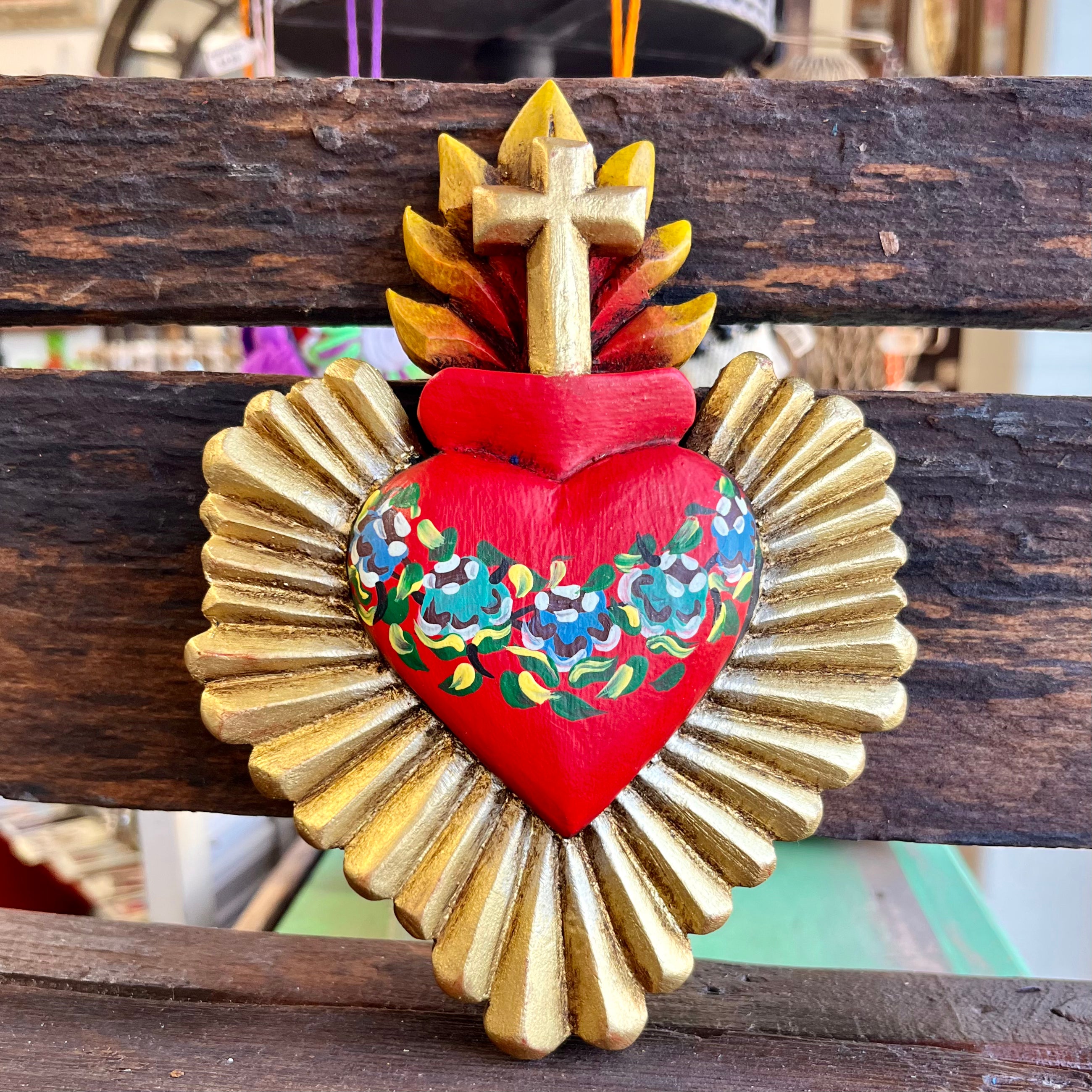 Oleo Sacred Heart With Rays