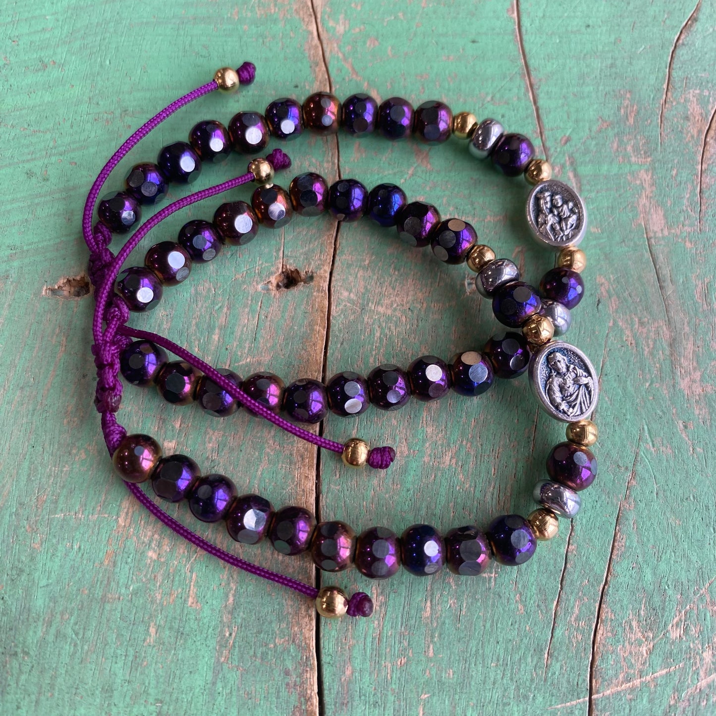 Perfectly Purple Scapular Bracelet