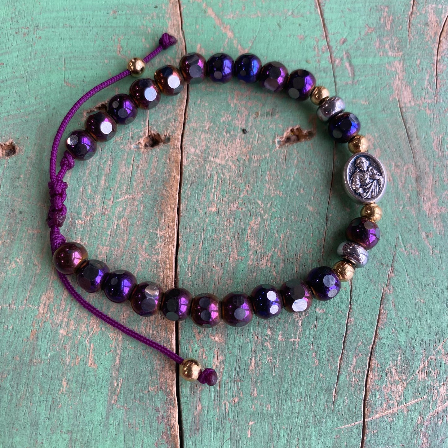 Perfectly Purple Scapular Bracelet