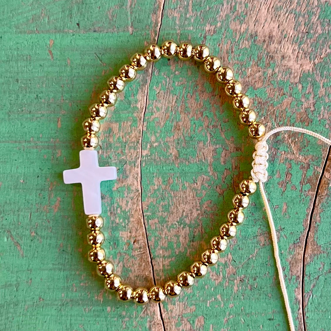 Jesus With Me Gold Bracelet