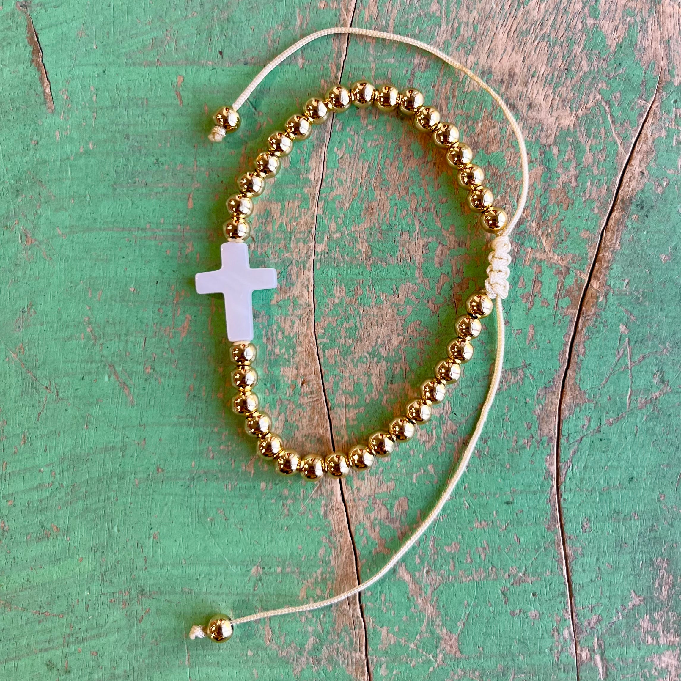 Jesus With Me Gold Bracelet