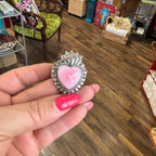 Pink Hearts on Fire Necklace or Ring