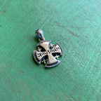 Sterling Silver Turquoise Jerusalem Cross Charm