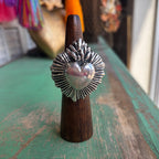 Sterling Silver Super Sacred Heart Ring
