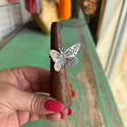 Sterling Silver Flying Butterfly Adjustable Ring