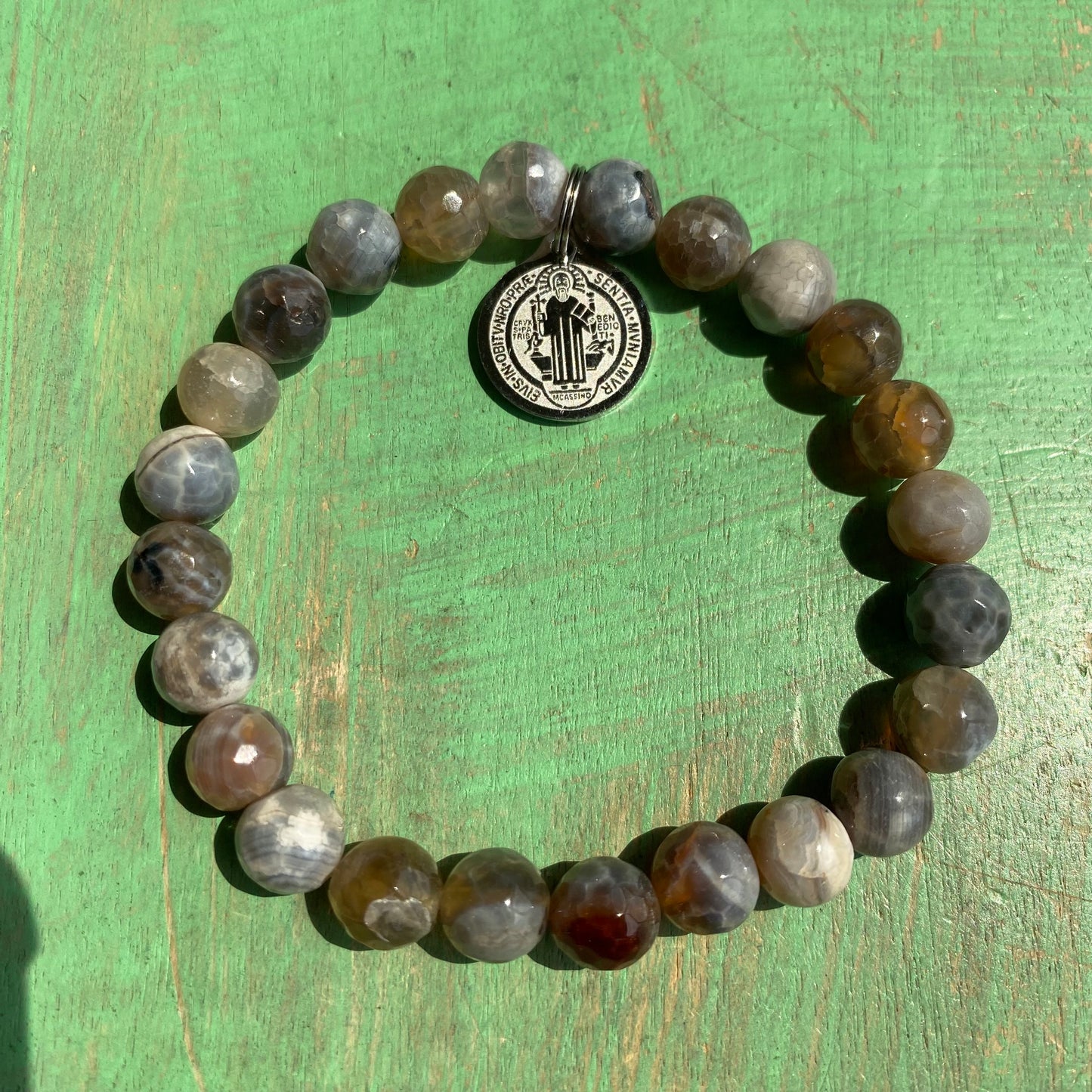 Grey Natural St Benedict Bracelet