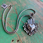 Blooming Sacred Heart Pendant or Necklace