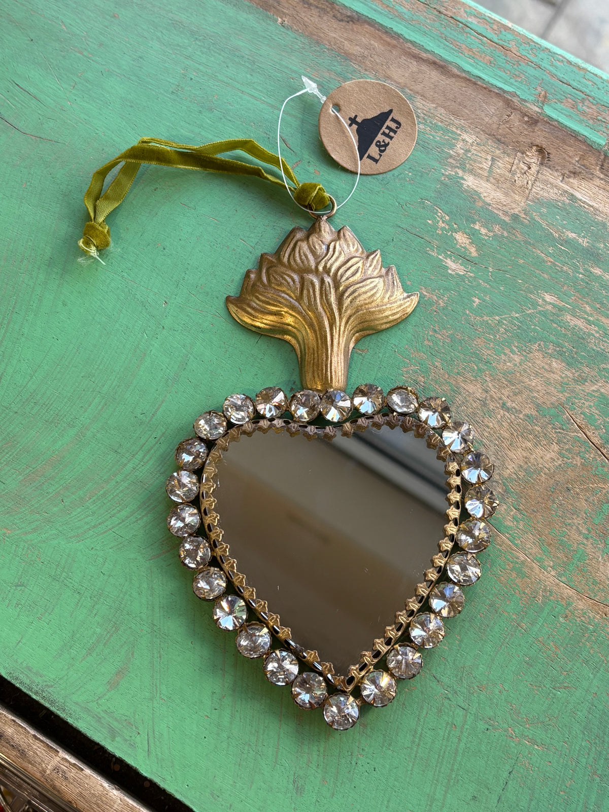 Jeweled Sacred Heart Mirror