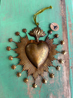 Flaming Stars 9" Sacred Heart Box