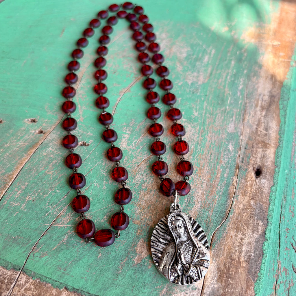 Elegant Red Orange OLG Necklace
