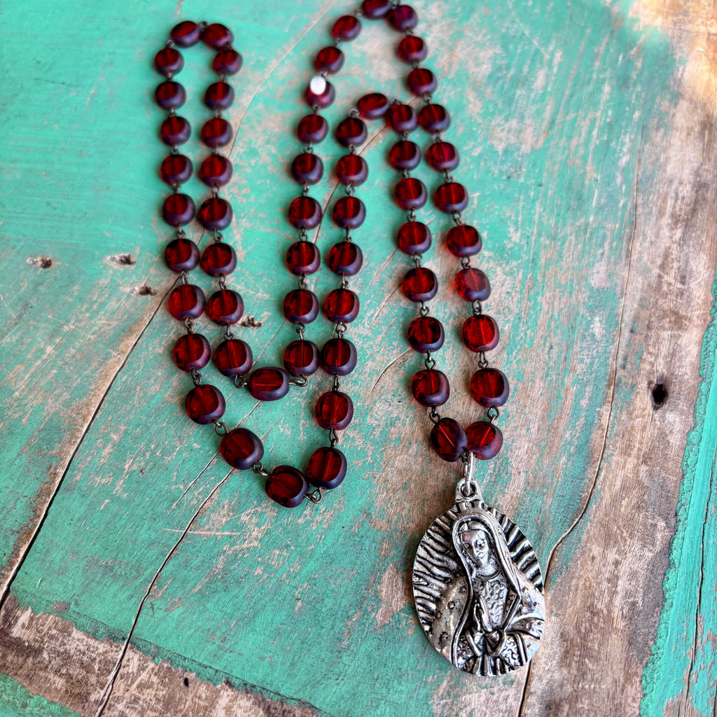 Elegant Red Orange OLG Necklace