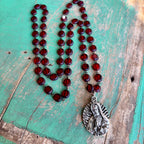 Elegant Red Orange OLG Necklace