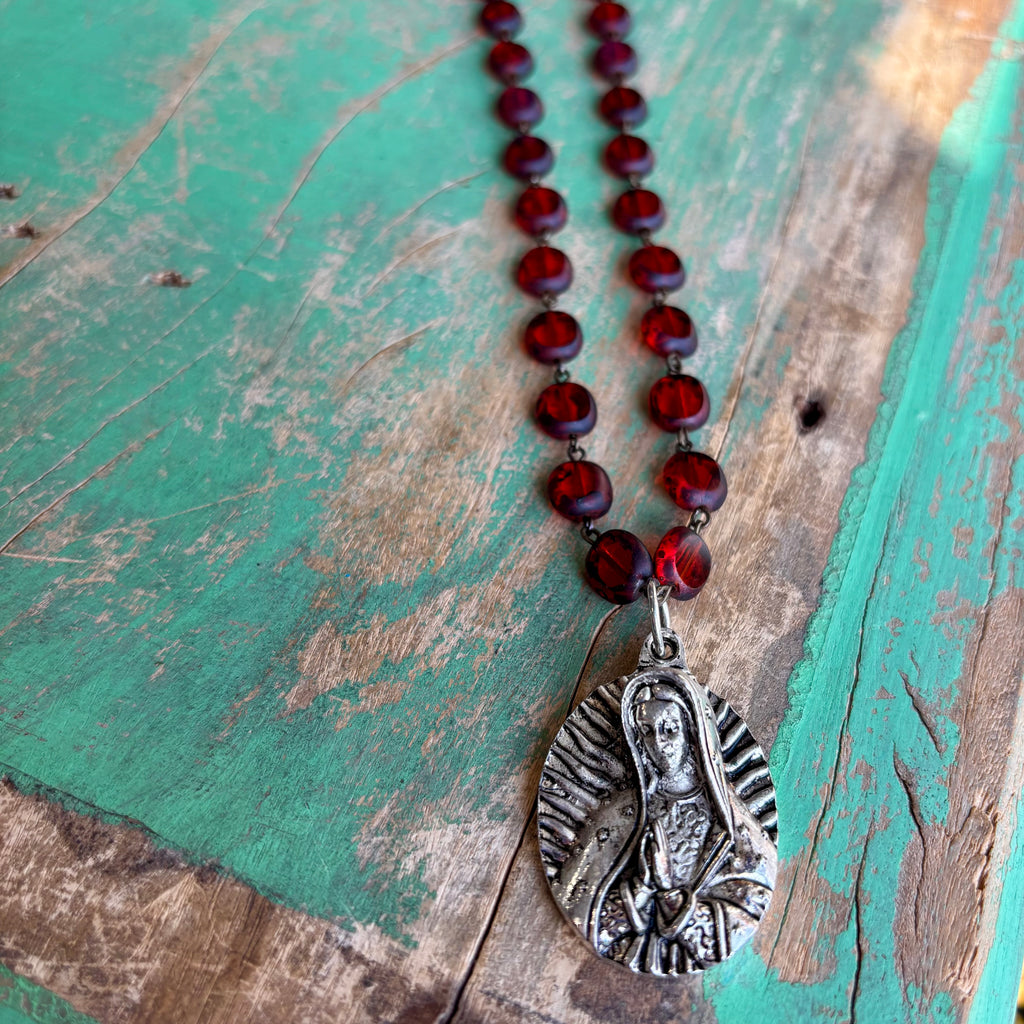 Elegant Red Orange OLG Necklace