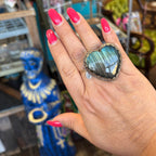 Labradorite Heart Necklace or Ring