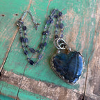 Labradorite Heart Necklace or Ring