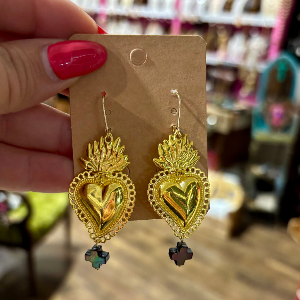 Cross My Heart Earrings