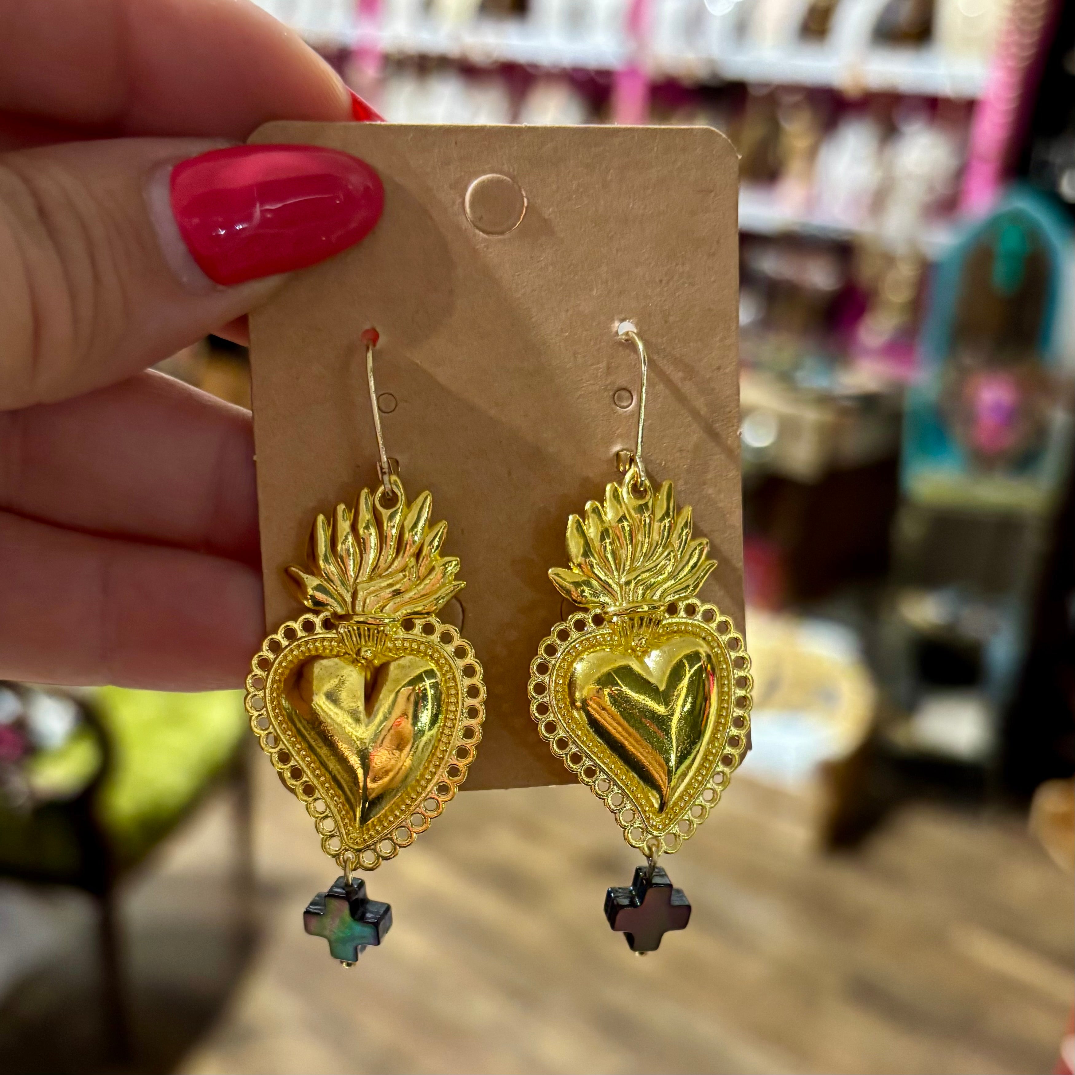 Cross My Heart Earrings