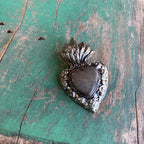 Tan Sacred Heart Necklace or Ring