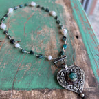 Turquoise Cowgirl Heart Necklace