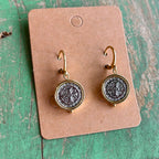 Two-Tone St Benedict Paperclip Necklace or Bracelet or Earrings