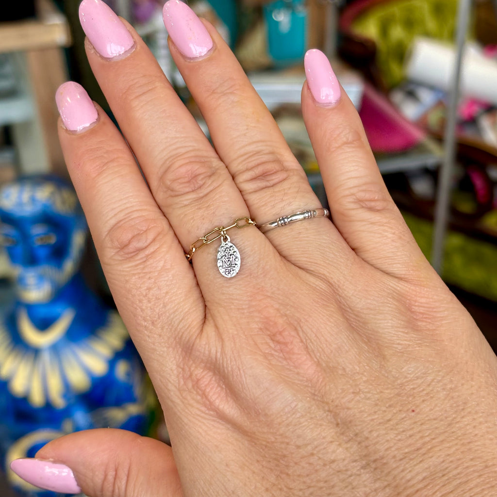 Sterling Silver Grooved Ring