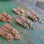 Bright Sacred Heart Earrings Or Necklace