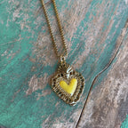 Bright Sacred Heart Earrings Or Necklace
