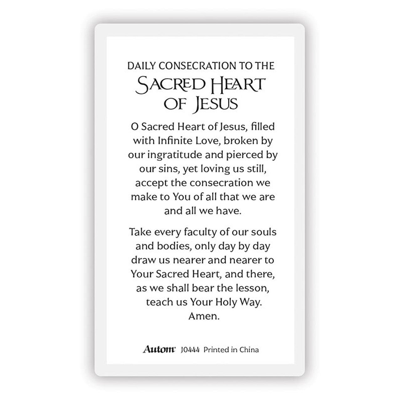 Laminated Mary and Jesus Prayer Cards